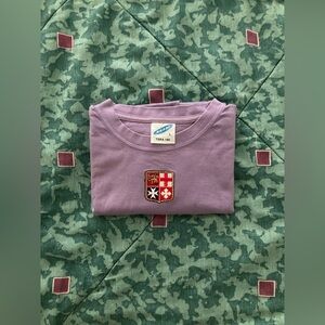 Cropped tee with patch